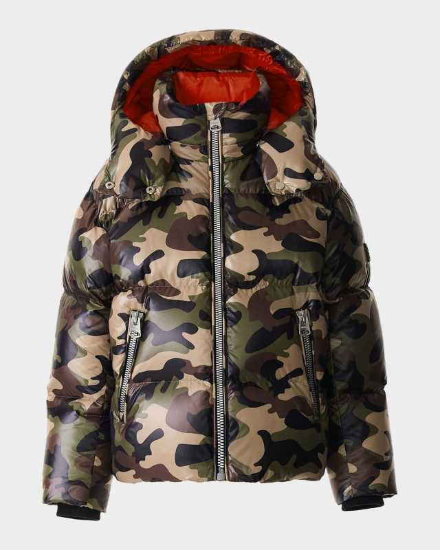 Kid's Jesse Camo Nano Down Jacket, Size 2-6